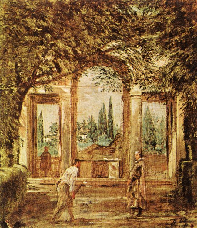 VELAZQUEZ, Diego Rodriguez de Silva y The Pavillion Ariadn in the Medici Gardens in Rome er